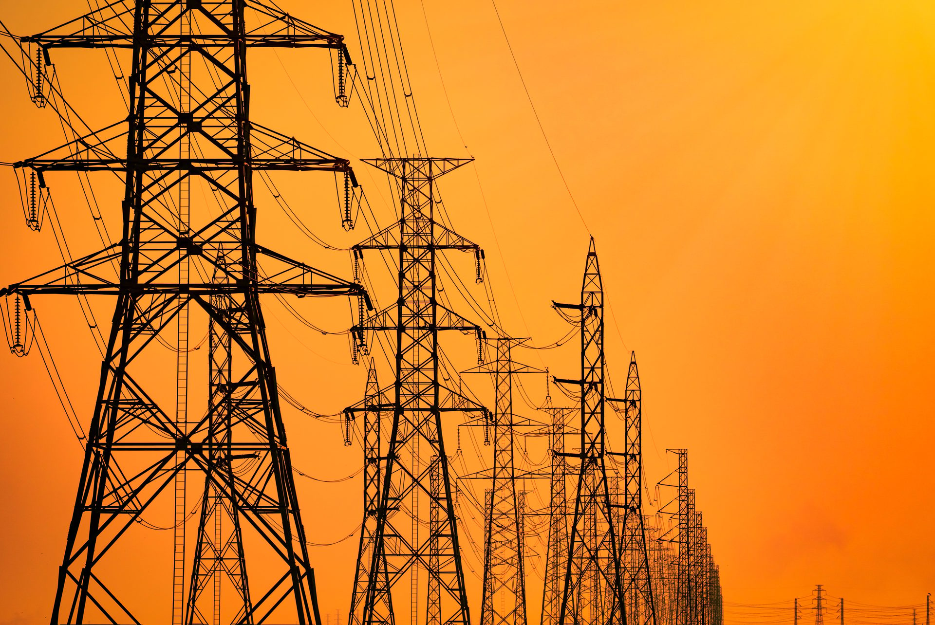 Overhead power line, Transmission tower, Sky, Cloud, Electricity, Water, Tree, Afterglow