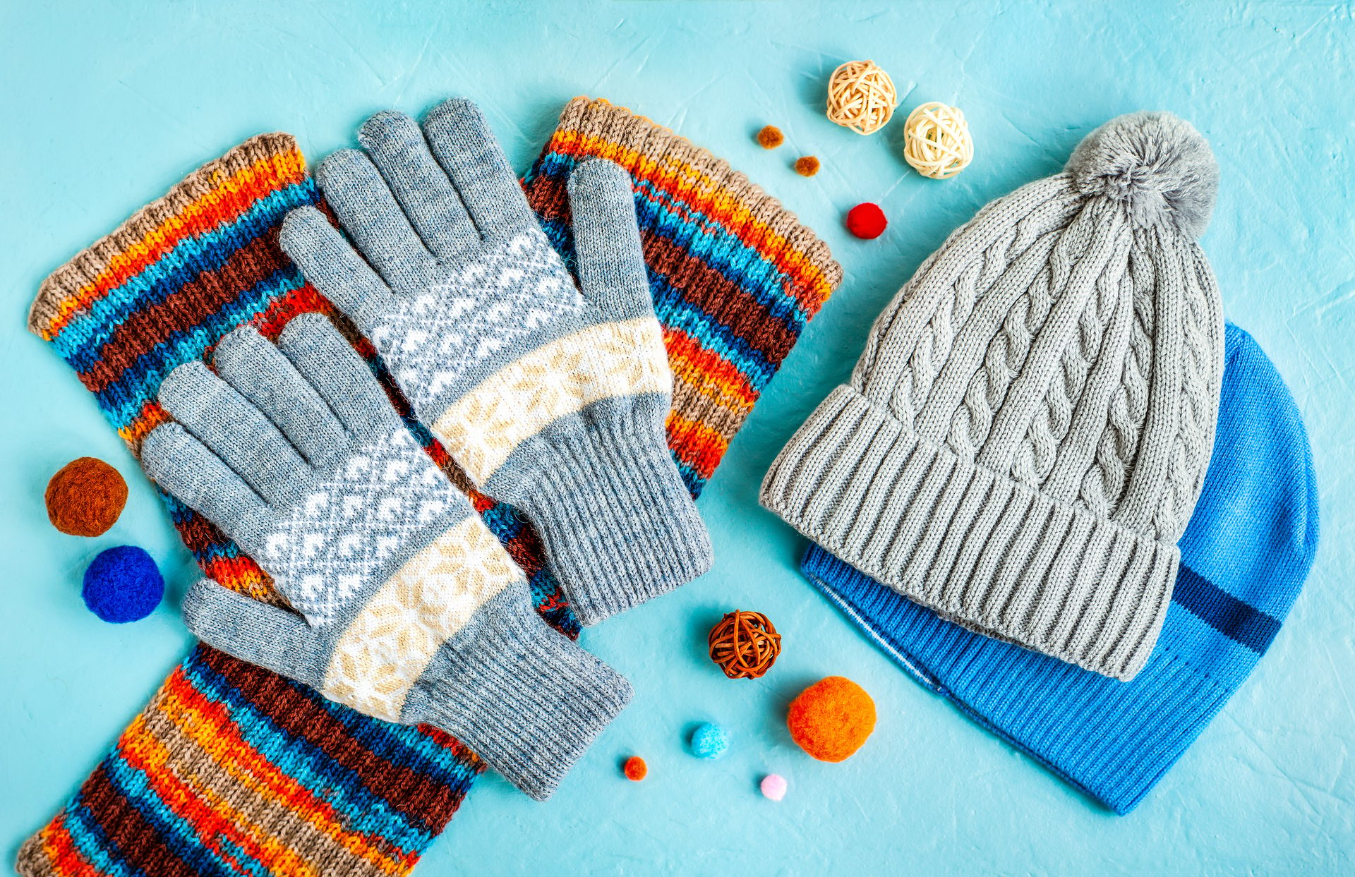 Creative arts, Hand, Product, Blue, Azure, Textile, Gesture, Finger, Glove, Aqua