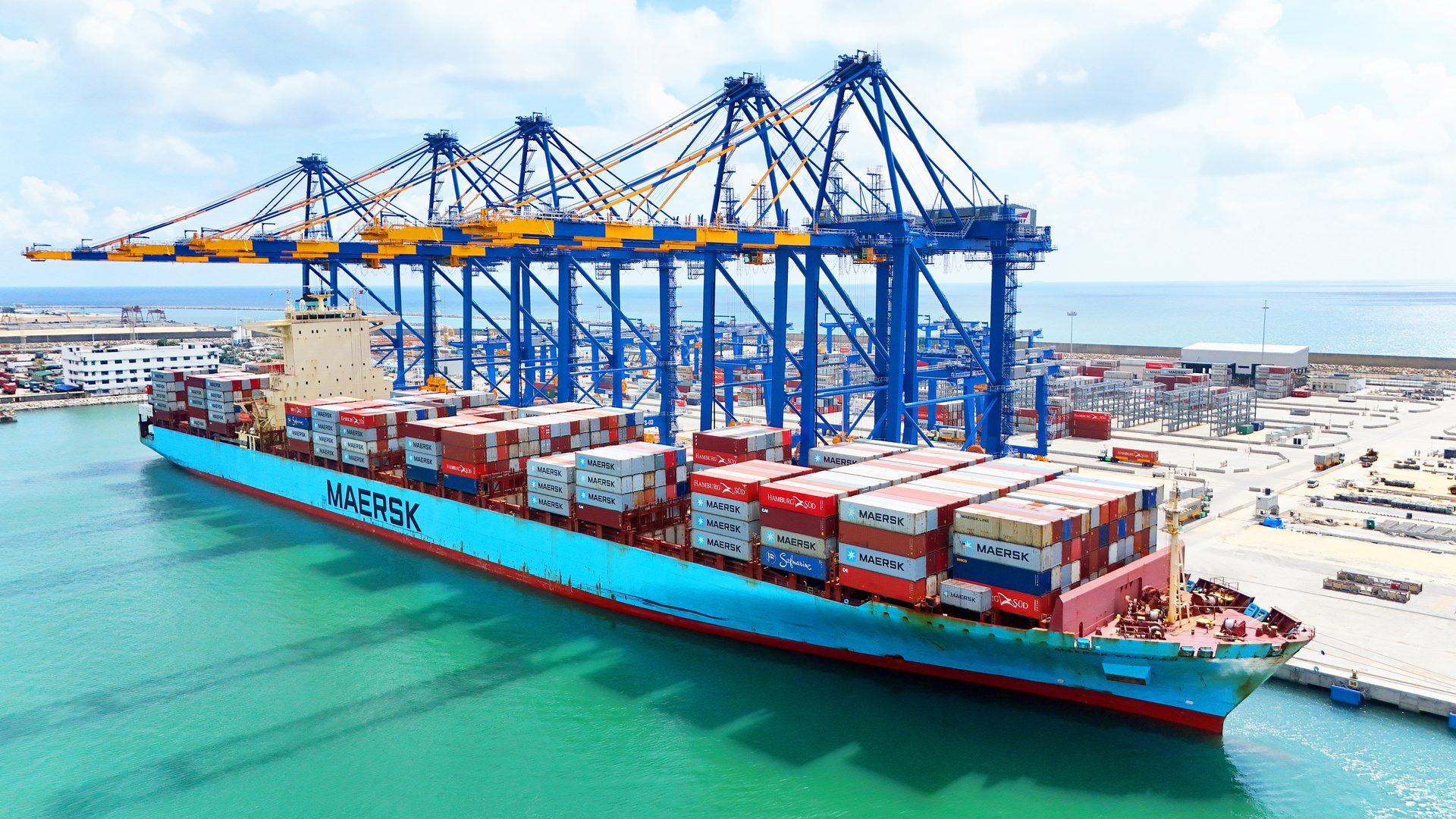 Shipping container, Cargo ship, Freight transport, Blue, Panamax, Boat, Watercraft, Port