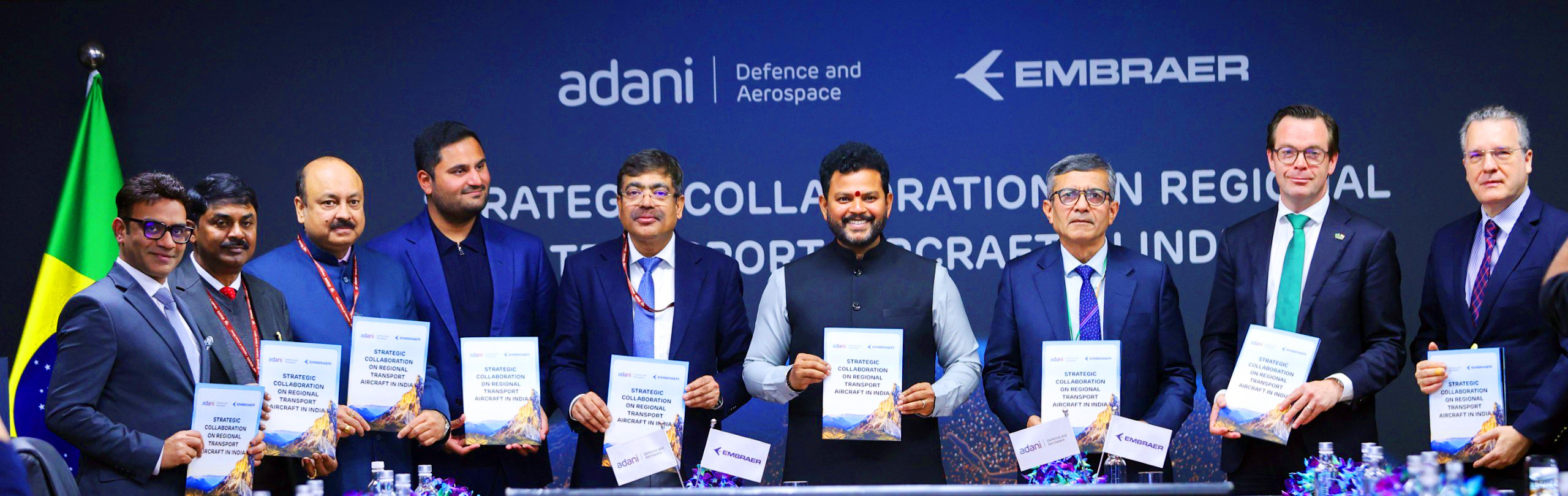 Adani Defence and Embraer sign strategic collaboration for regional transport aircraft in India.